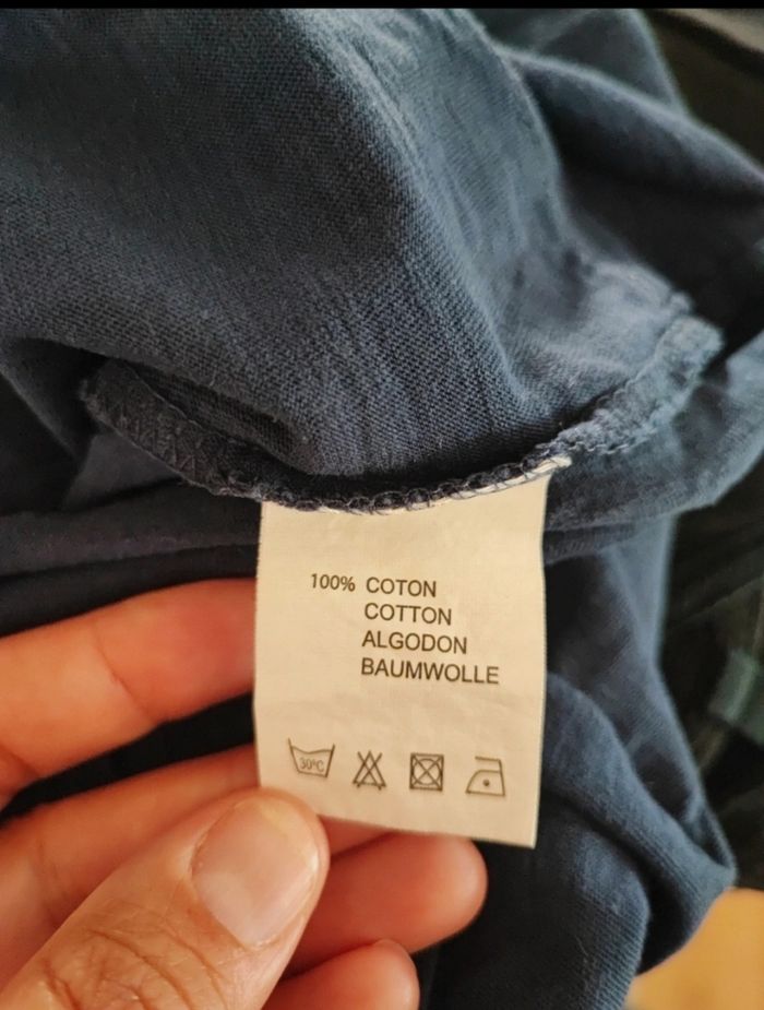 T-shirt Taille 3 femme bleu marine tête de Mort LFM - photo numéro 7