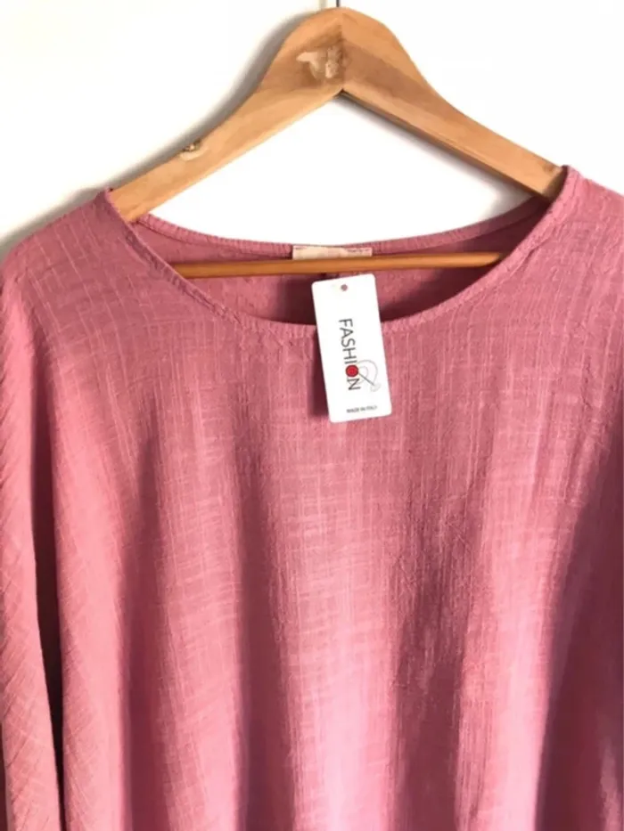 Haut léger manches longues rose taille unique neuf avec étiquettes - photo numéro 3