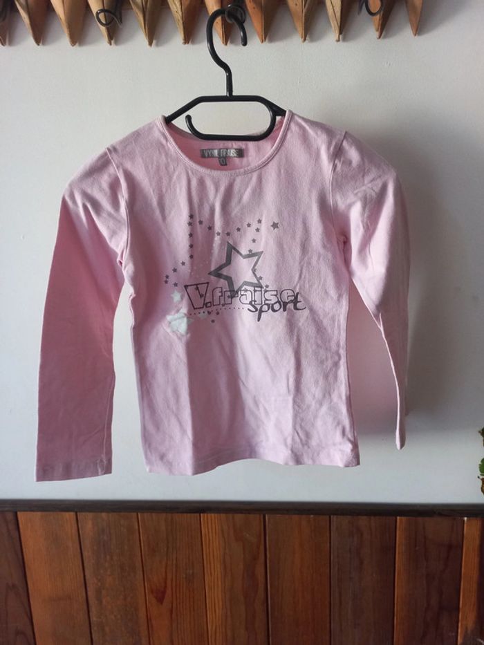 Tee-shirt manches longues rose
