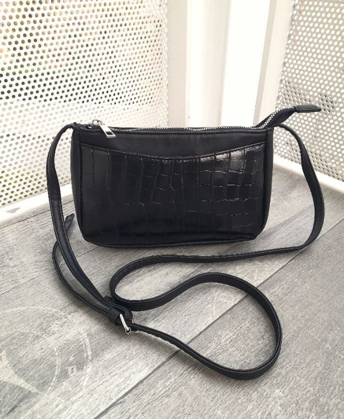Sac bandoulière aspect croco