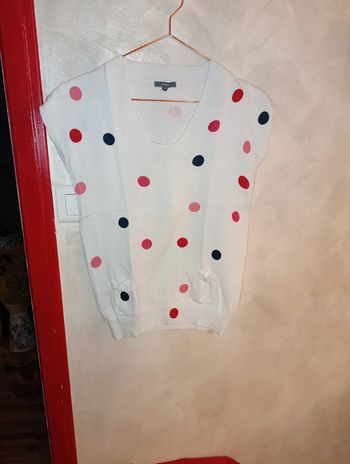 Blouse ou pull léger sans manche taille S soit 36/38
