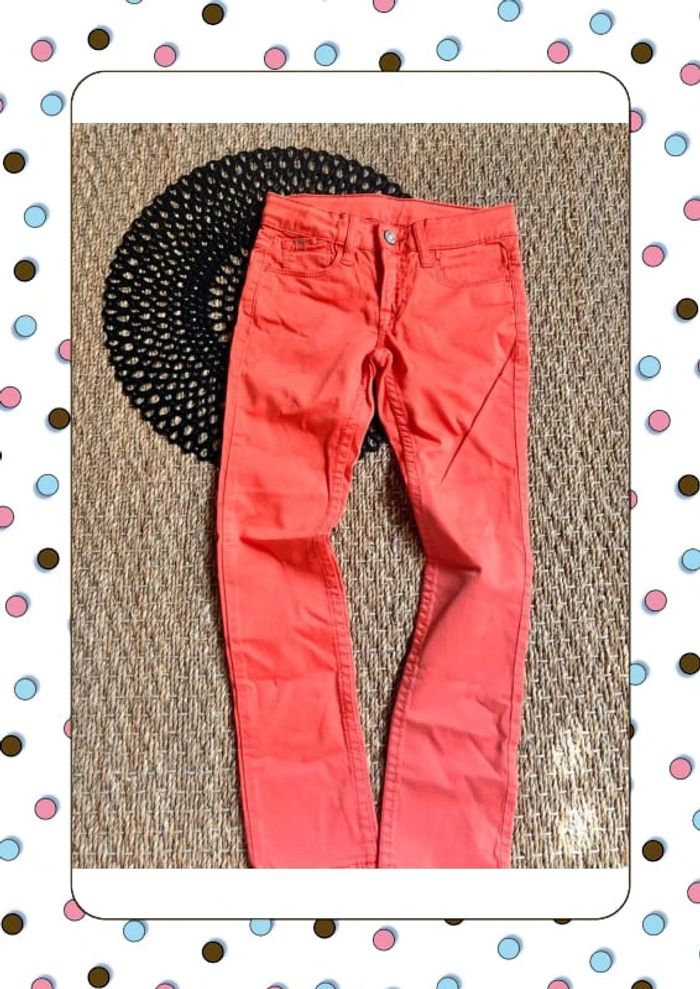 Jean orange corail temps des cerises - photo numéro 2
