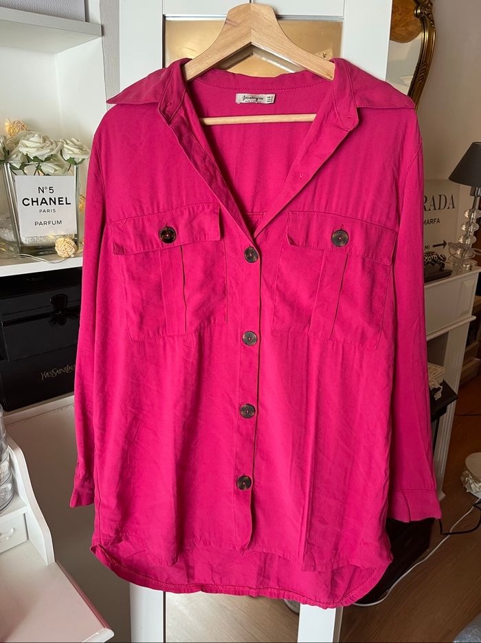 Chemise épaisse rose fuchsia Stradivarius T38 TBE 🩷