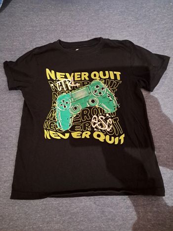 T-shirt gamer 9-10 ans H&M noir