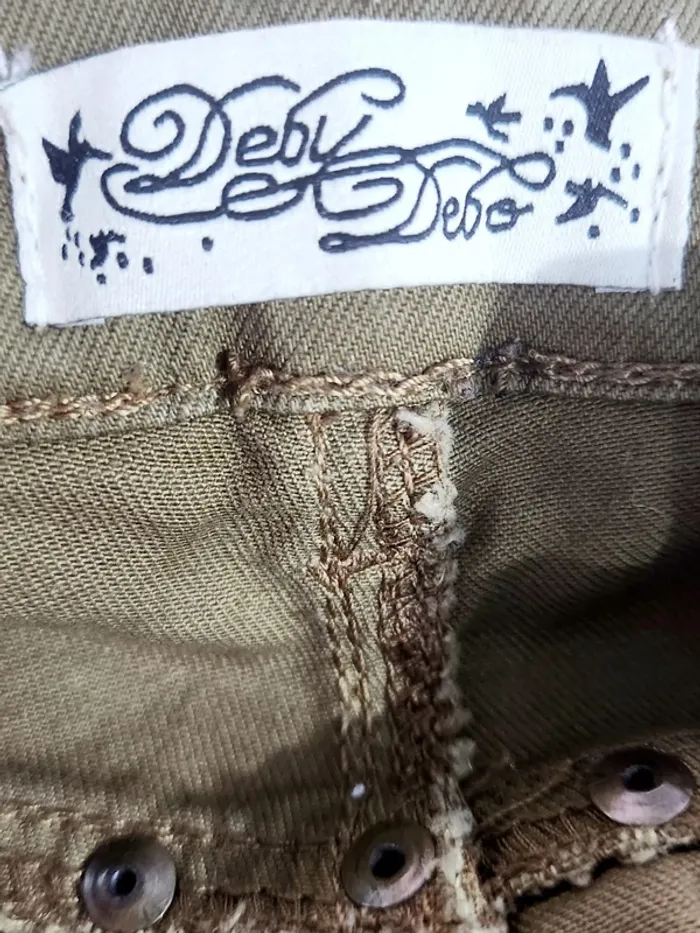 Pantalon slim kaki taille 40 à clous bronze - photo numéro 4