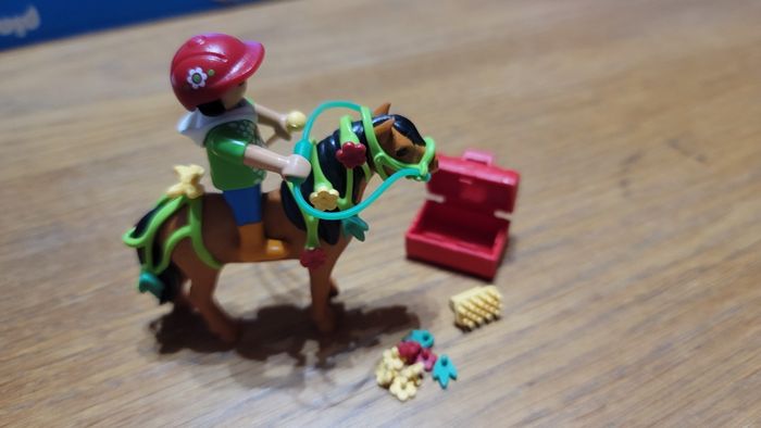 Cavalier et poney playmobil - photo numéro 2