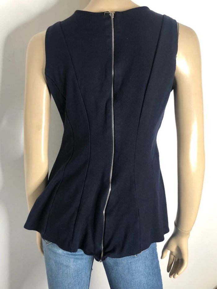 Joli top péplum évasé bleu nuit taille M/L - photo numéro 5