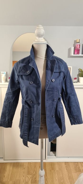 Trench bleu marine fille