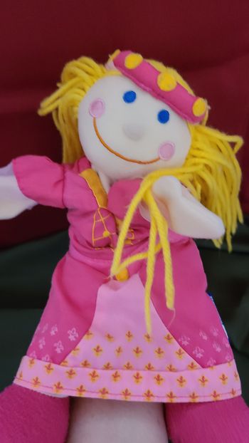 Peluche doudou poupée marionnette ITSLMAGICAL rose