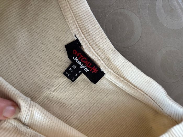 Top  manches longues beige taille S tee shirt - photo numéro 4