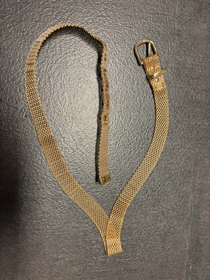 Ceinture dorée en maille métal Camaïeu neuve - photo numéro 3