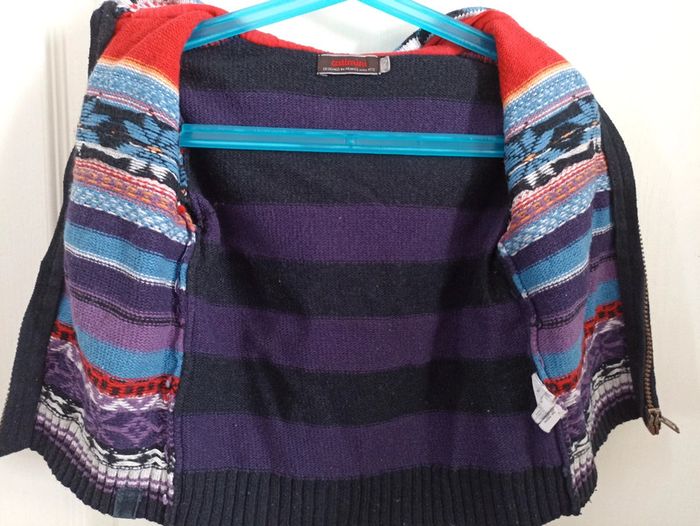 Gilet zip flocons laine catimini 2 ans - photo numéro 4