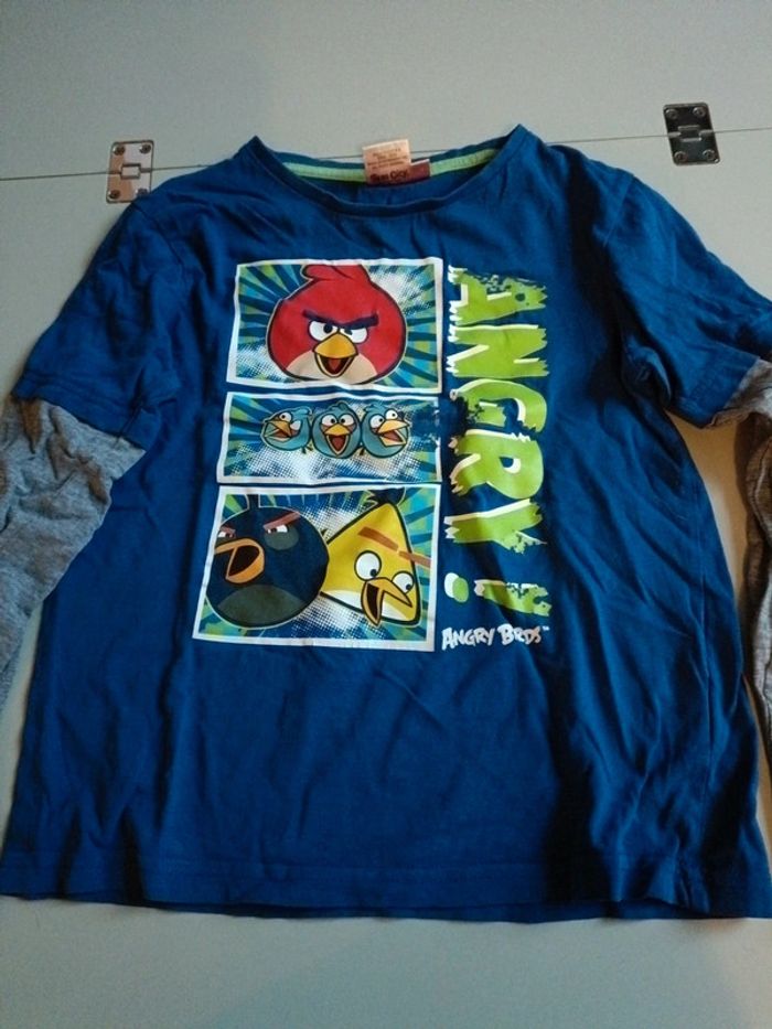 T-shirt angry birds 10 ans manches longues