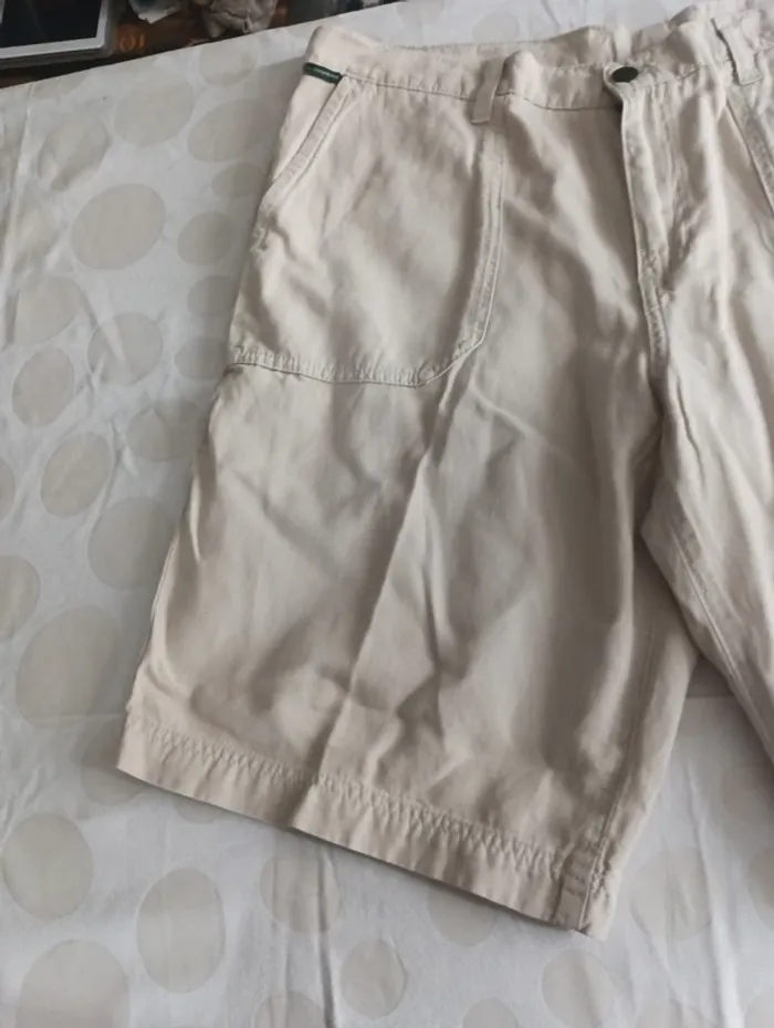 Bermuda short homme Le Chameau taille 46 coton et lin - photo numéro 3