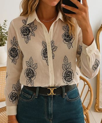 🖤Chemise brodée Taille M