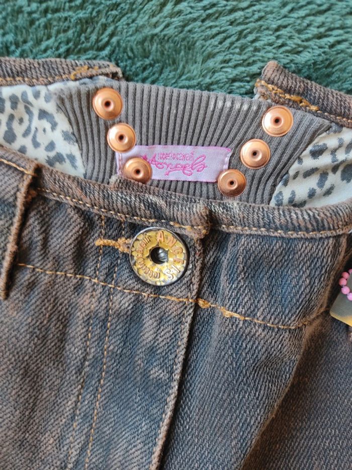 Pantacourt femme jean effet rouillé Roberto Cavalli M Neuf avec étiquette - photo numéro 2