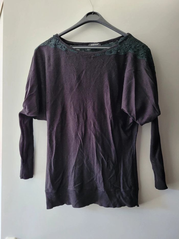 Pull noir femme