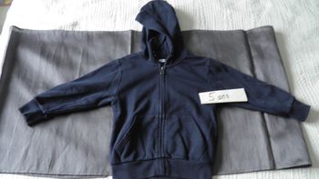 Sweat à capuche zippé 5 ans Orchestra bleu marine mixte