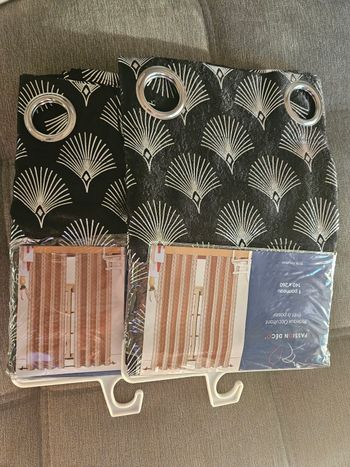 Paire de rideaux noir occultant