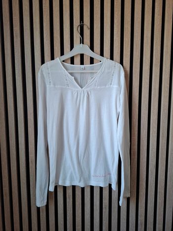Haut blouse blanche Captain Tortue T 12 ans