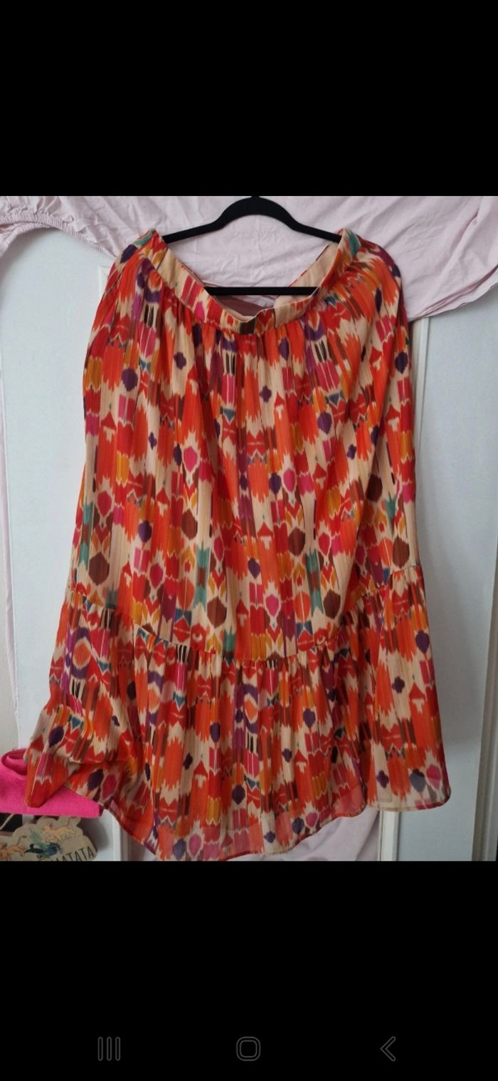 Jupe fluide colorée Promod – T. 46 – Neuve avec étiquette - photo numéro 2