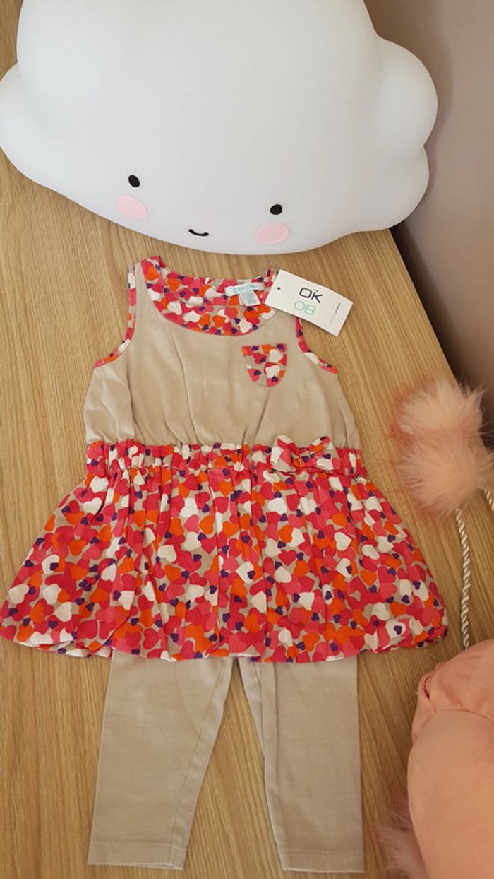 Ensemble robe et leggin 6 mois neuf