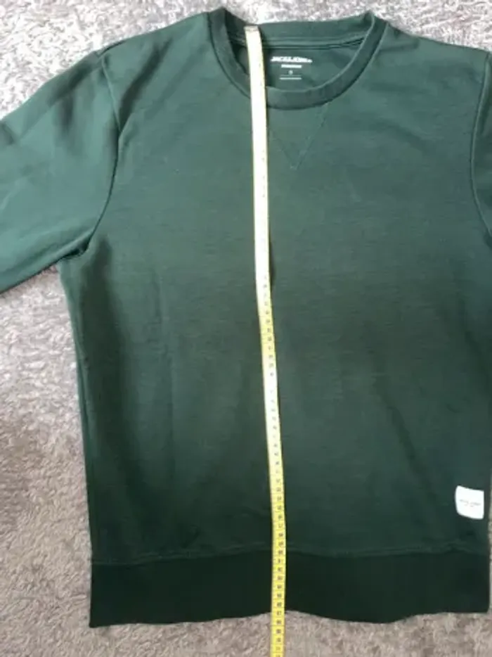 Sweat sans capuche vert foncé jack & jones taille S - photo numéro 7