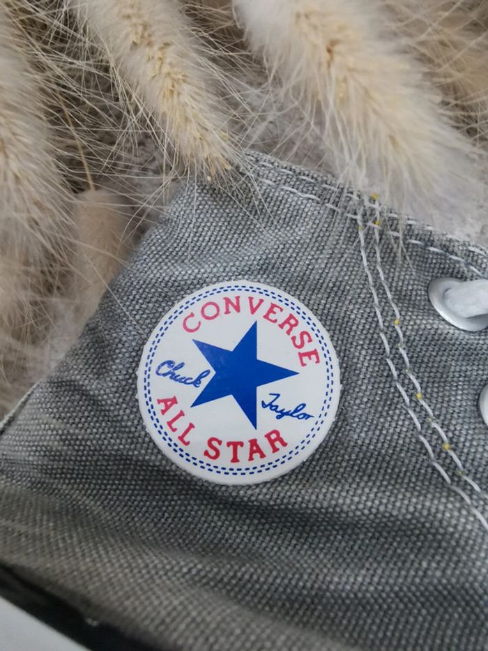 🔥Basket converse Allstar pointure 22 garçon fille gris blanc mixte - photo numéro 7