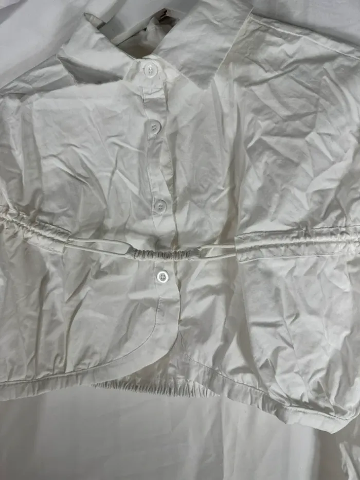 Chemise crop top blanche AliExpress - photo numéro 4