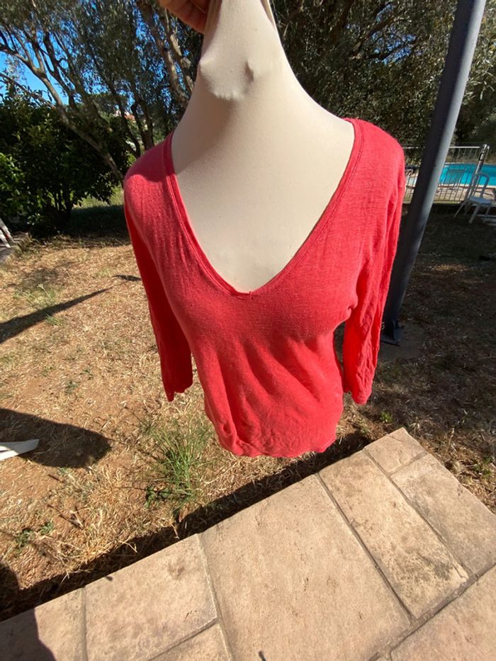 Joli top en lin Majestic, filature, taille 3 40 42 - photo numéro 4