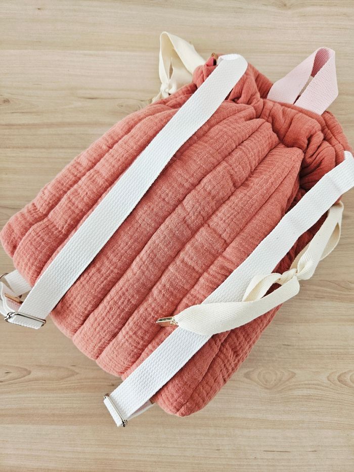 Sac à dos cotelé Vieux rose - photo numéro 2