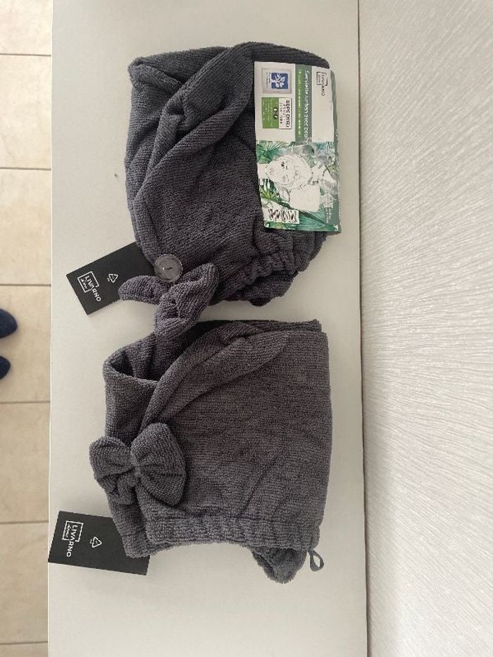 Lot de 2 Serviettes Turban & Serviettes Démaquillantes