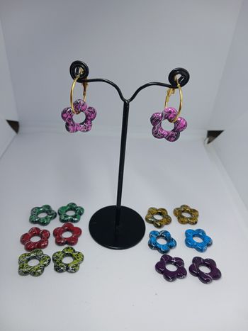 Ensemble boucles fleurs à changer