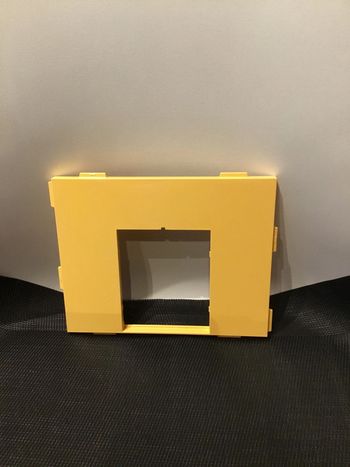 Playmobil mur parois avec ouverture double porte jaune 19x15cm pièces détachées maison moderne 9266