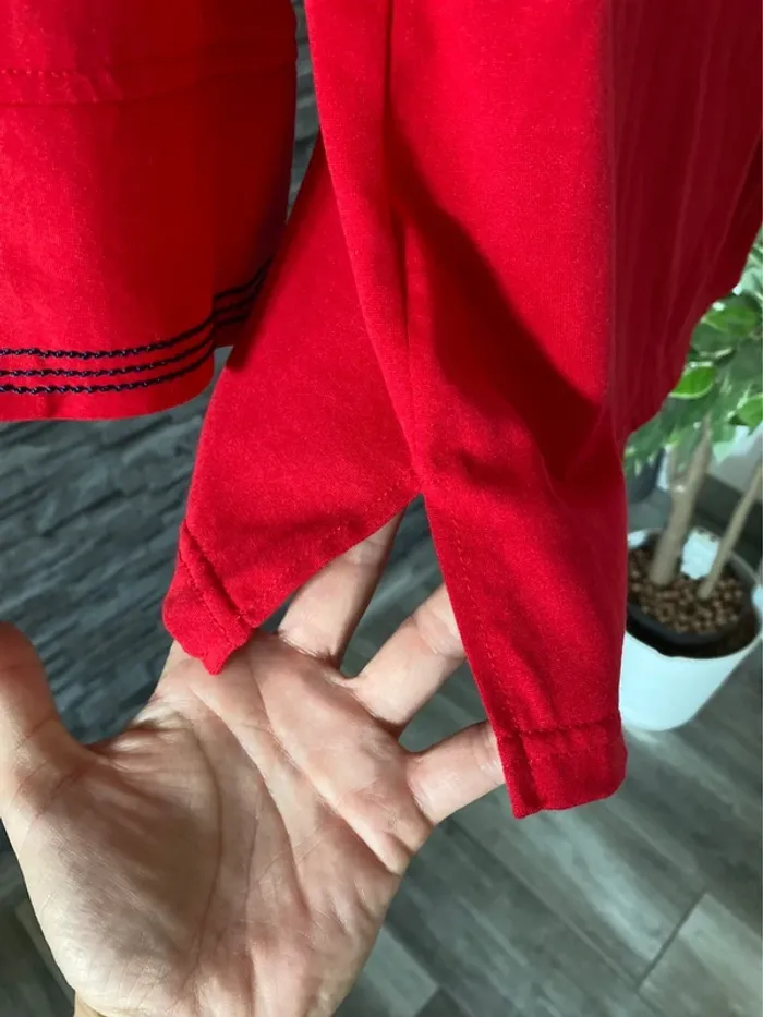 🛑Sublime chemise rouge col original – Taille 42/44 – Parfaite pour l’été TBE 🛑 - photo numéro 9