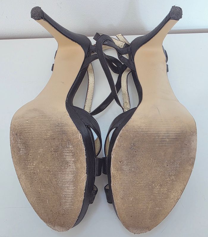 Sandales à talons noires élégantes – taille 39 - photo numéro 4