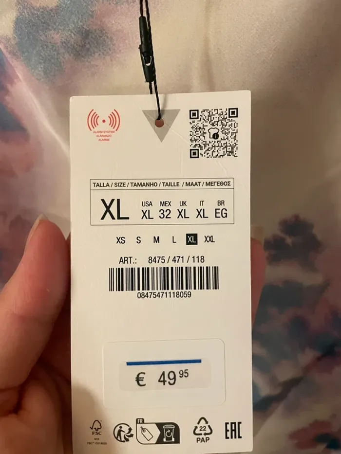 Magnifique robe été longue dos nu imprimé satinée Zara xl - photo numéro 4