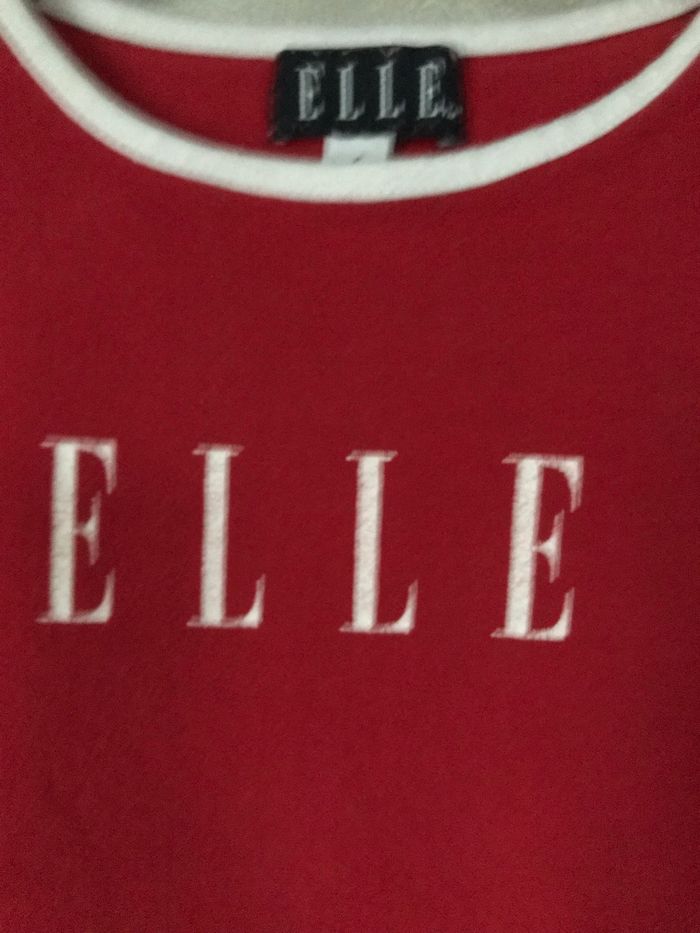 T-shirt rouge et blanc imprimé elle 6 ans ELLE - photo numéro 3