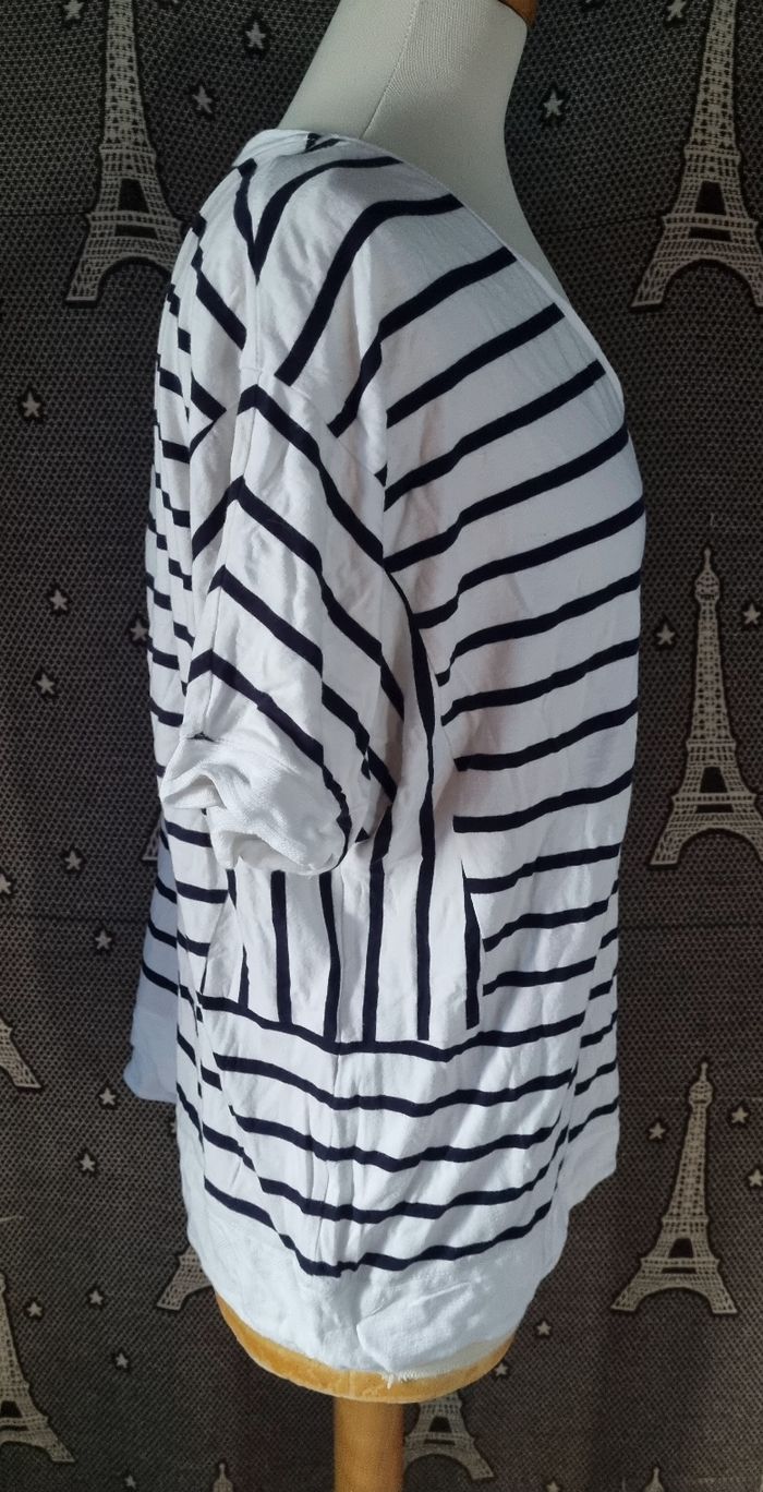 T-shirt à rayures style Marin taille 46-48 Promod - photo numéro 4
