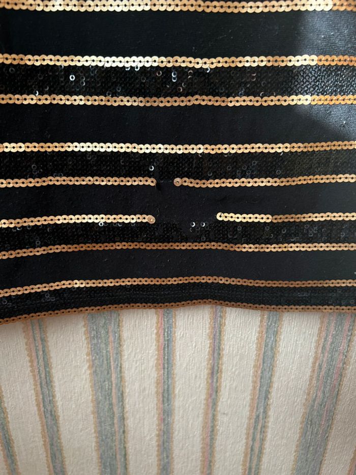 Robe noir sequins doré - photo numéro 4