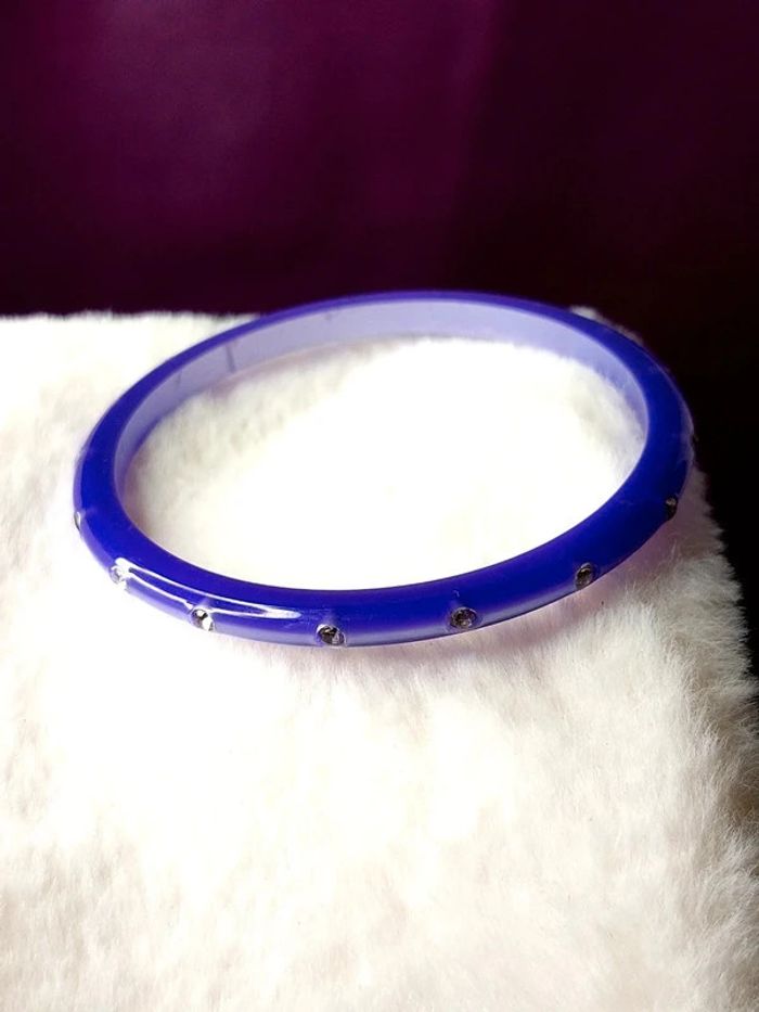 Magnifique bracelet jonc violet avec strass vintage Y2k - photo numéro 3