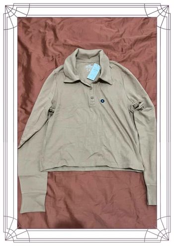 Jolie Polo Camel à manches longues Neuf Taille XL