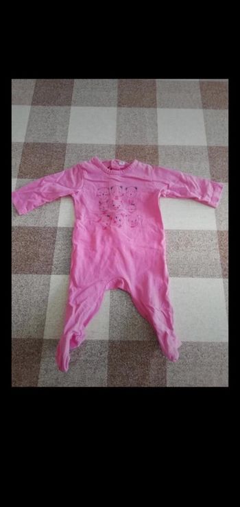 Pijama rose 1 mois