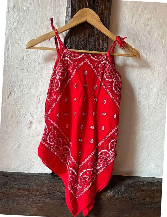 Top rouge bandana - photo numéro 2