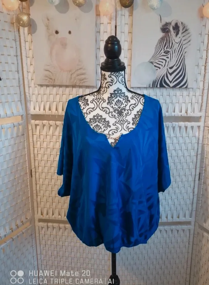 💕Jolie blouse bleu electrique femme TXl / 42 mosquitos 💕 - photo numéro 3