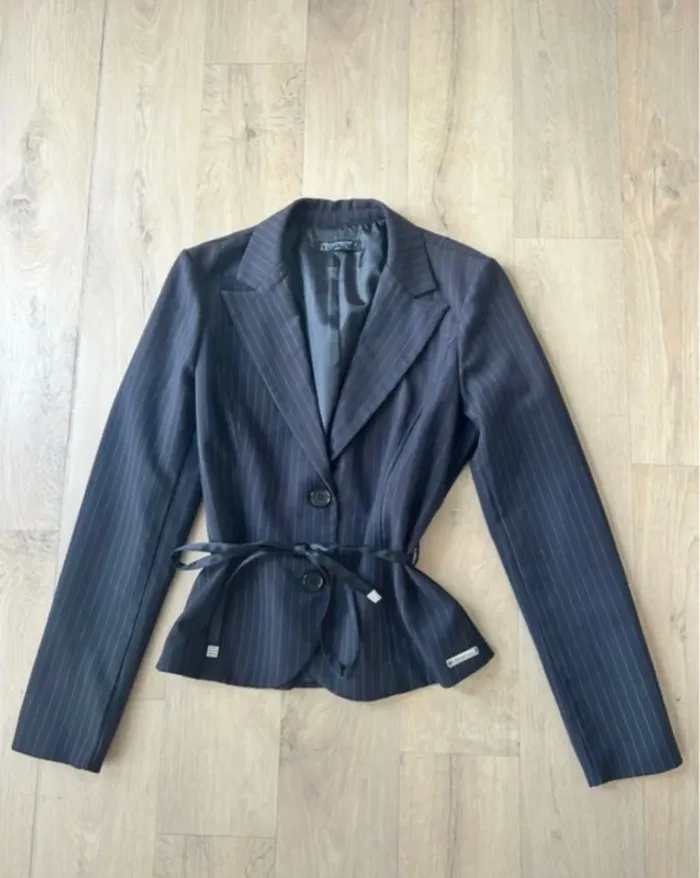 Blazer classique vintage avec ceinture