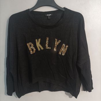 Pull sequins crop ample Jennyfer taille 40