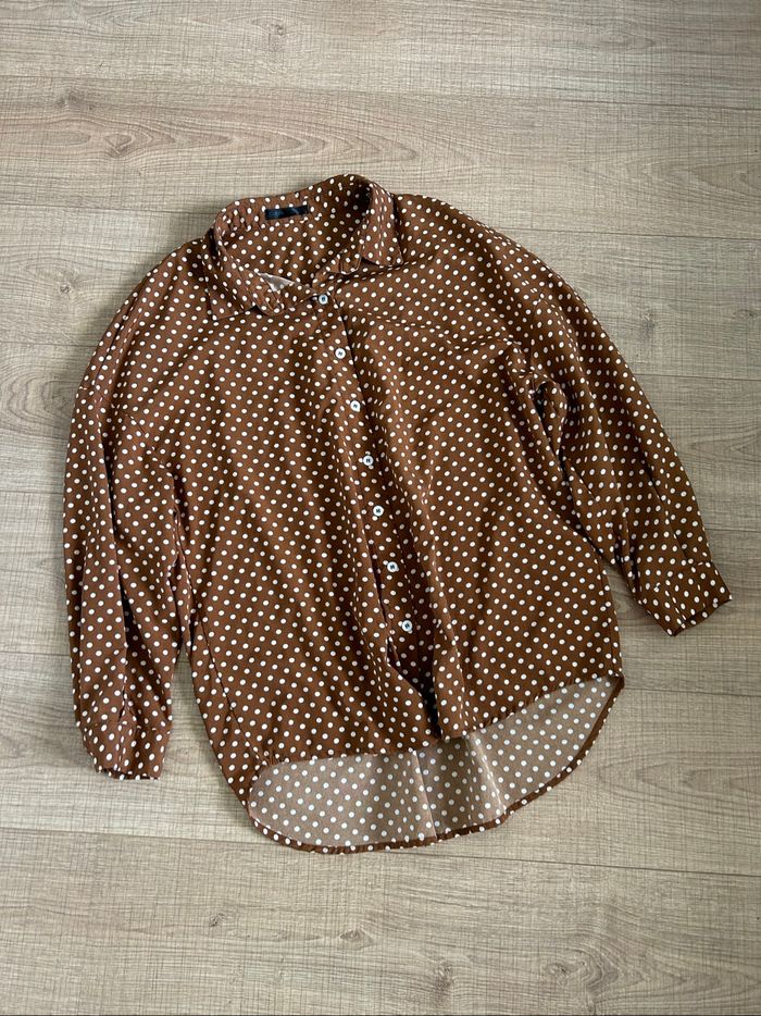 Chemise à pois à manches longues Shein taille L jamais portée - photo numéro 7