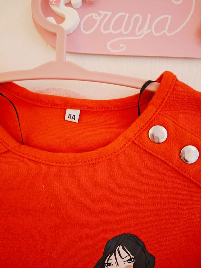 🌸 haut rouge 4 ans - photo numéro 3