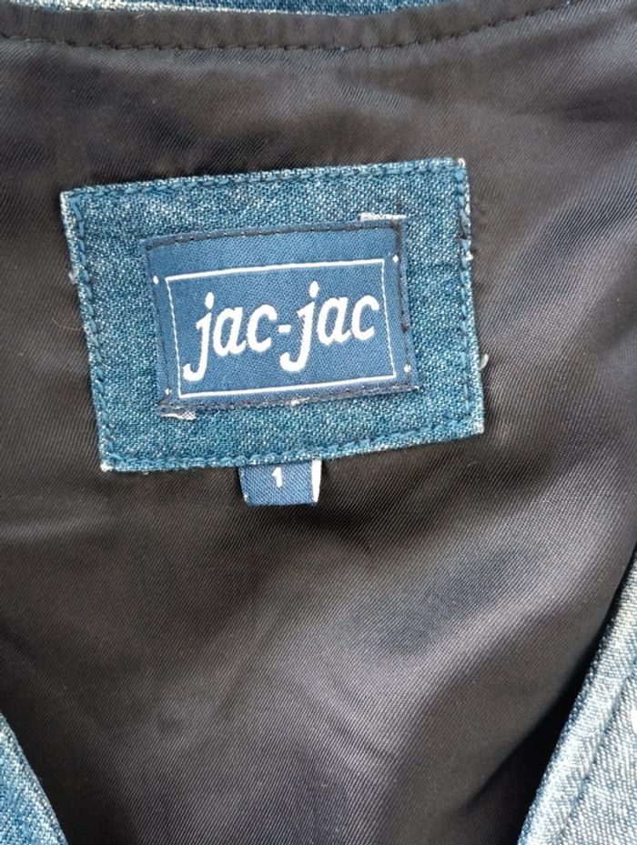 Gilet vintage en jean patchwork Jac Jac - photo numéro 5